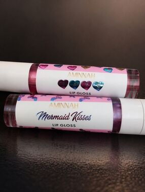 AMINNAH Mermaid Kisses Lip Gloss - Pink & Purple